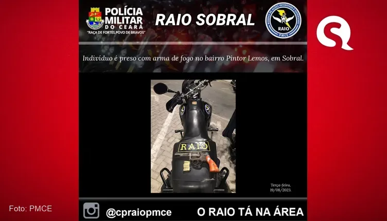 PM realiza prisão de indivíduo por porte ilegal de arma no bairro Pintor Lemos, em Sobral