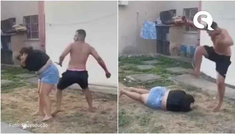 Homem agride covardemente companheira em conjunto habitacional no Ceará
