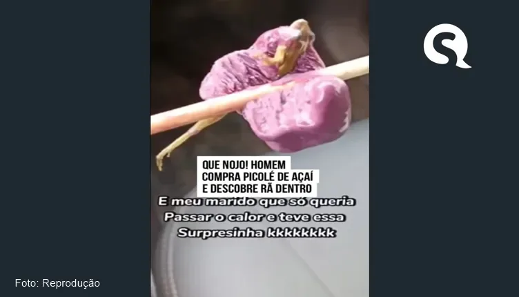 Homem compra picolé de açaí e descobre rã dentro