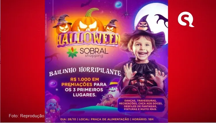 Sobral Shopping realizará Bailinho de Halloween no próximo dia 28 de outubro