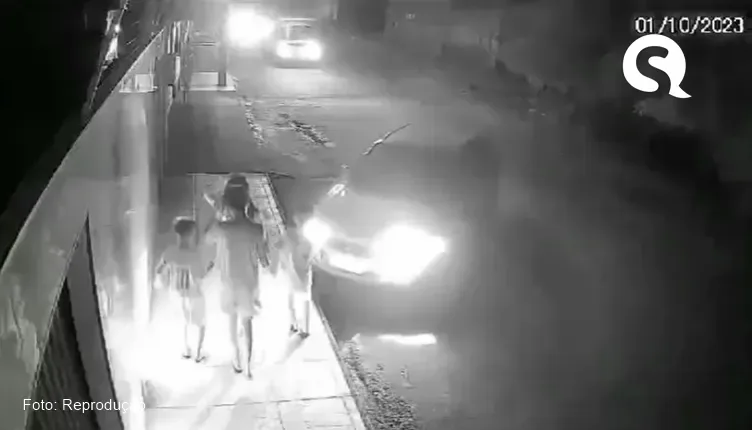 Motorista que estava aprendendo a conduzir carro sobe calçada e atropela crianças em Fortaleza