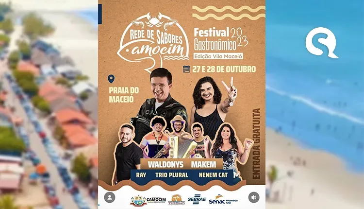 Com shows de Waldonys e Makem, 1º Festival Gastronômico da Praia do Maceió em Camocim promete ser um banquete para os sentidos
