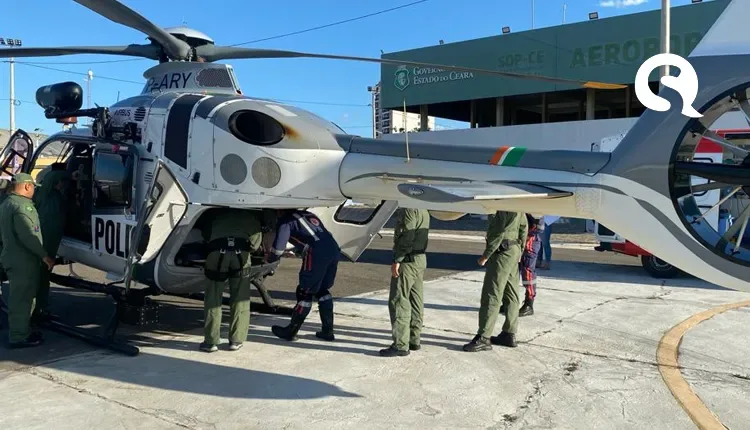 Ciopaer realiza transporte aeromédico de criança vítima de queimaduras em Tianguá