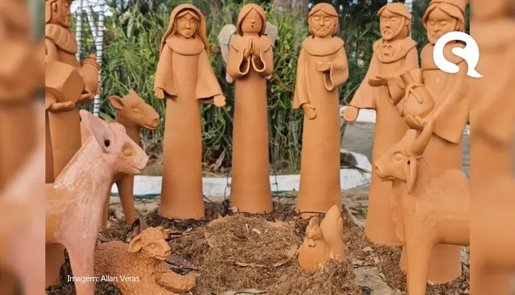 Imagem do menino Jesus é furtada pelo segundo ano consecutivo do Presépio da Praça da Matriz em Camocim