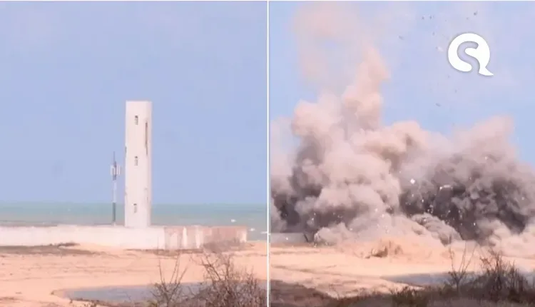 Farol é demolido pela Marinha em Camocim