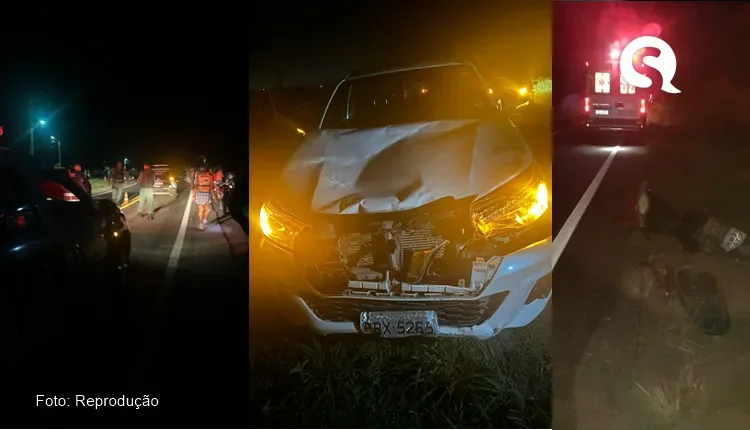 Motociclista é atropelado por Hilux e morre na localidade de Batoque, em Pacujá