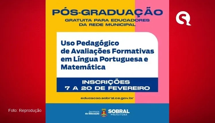 Secretaria da Educação de Sobral e Universidade Federal do Ceará anunciam especialização para professores da rede municipal