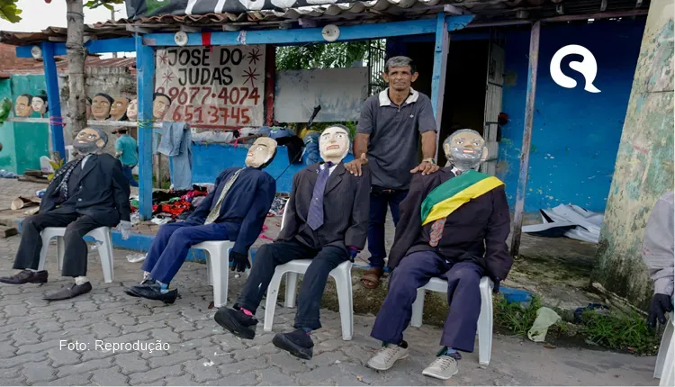 Derrubada de Judas: Lula, Moro, Bolsonaro e Moraes são os principais alvos da brincadeira no Ceará