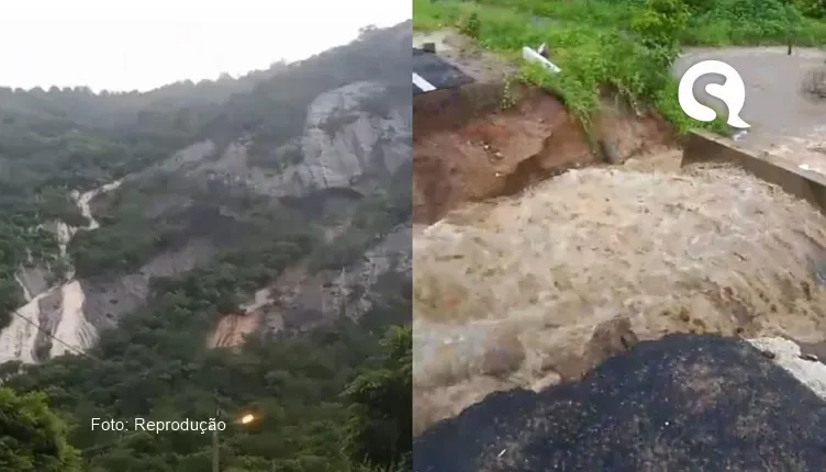 Irauçuba registra deslizamento de rochas e acesso a municípios vizinhos é bloqueado por forte chuva