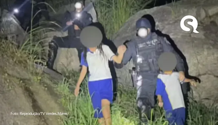 Após sofrer abuso sexual do pai, crianças fogem de casa e são resgatadas em matagal pela polícia