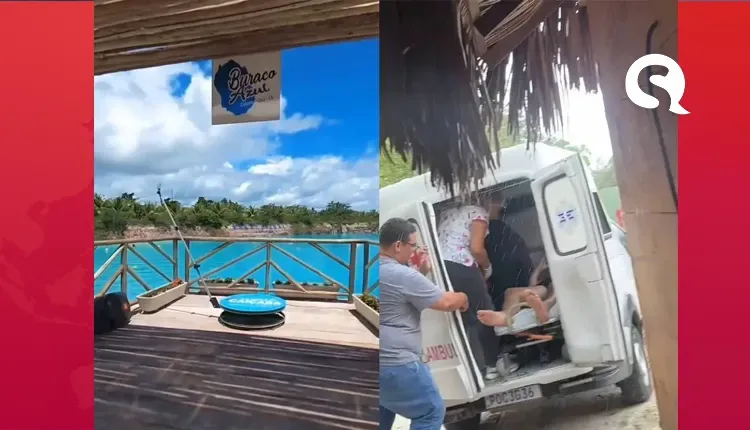 Turista de São Paulo é resgatado de afogamento no Buraco Azul, em Cruz