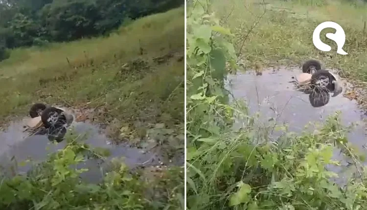 Duas pessoas morrem após veículo capotar e ficar submerso em lamaçal, em Santana do Acara