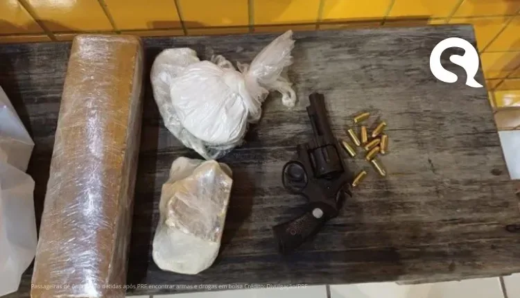 Duas passageiras de ônibus são presas com drogas e arma na BR-222 , cuja a rota era Fortaleza – Chaval