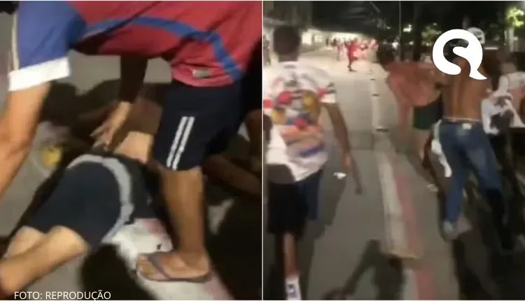Homens são espancados e deixados nus e desmaiados em briga de torcedores em Fortaleza; vídeos