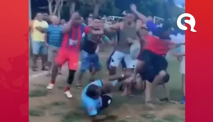 Árbitro é agredido por torcedores e atletas após validar gol polêmico em jogo na Zona Rural de Meruoca; vídeo
