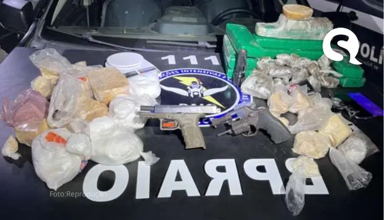 Polícia Militar prende dupla com 16 kg de drogas e duas armas de fogo em Ipu