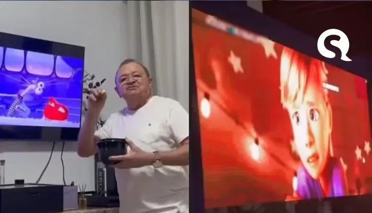 Prefeito exibe em praça pública versão pirata do filme ‘Divertida Mente 2’, no interior do Ceará
