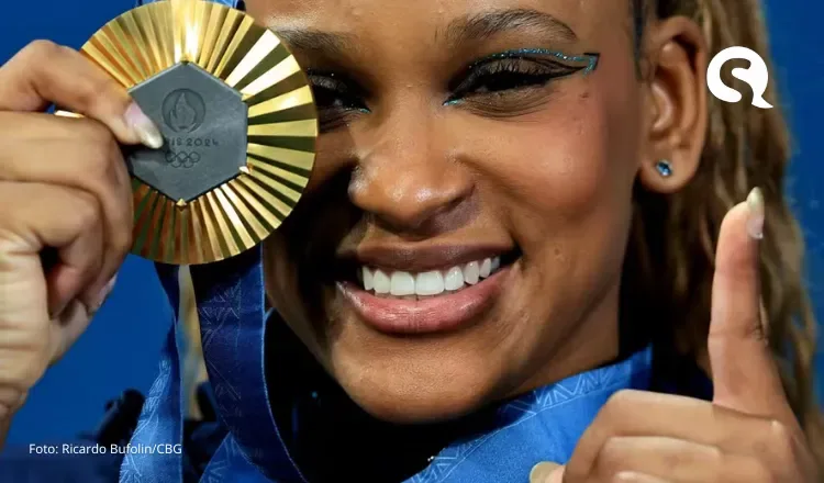 Estrela mais brilhante do Olimpo brasileiro, Rebeca Andrade é ouro no solo em Paris