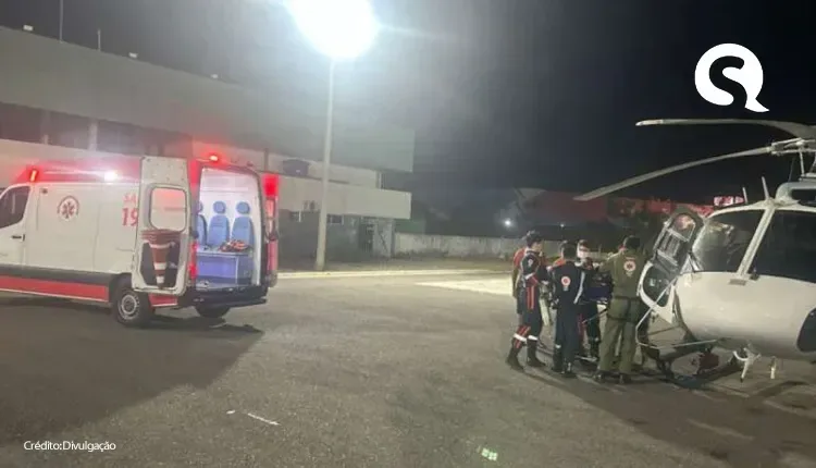 Homem é socorrido por aeronave do Ciopaer após acidente em Jijoca