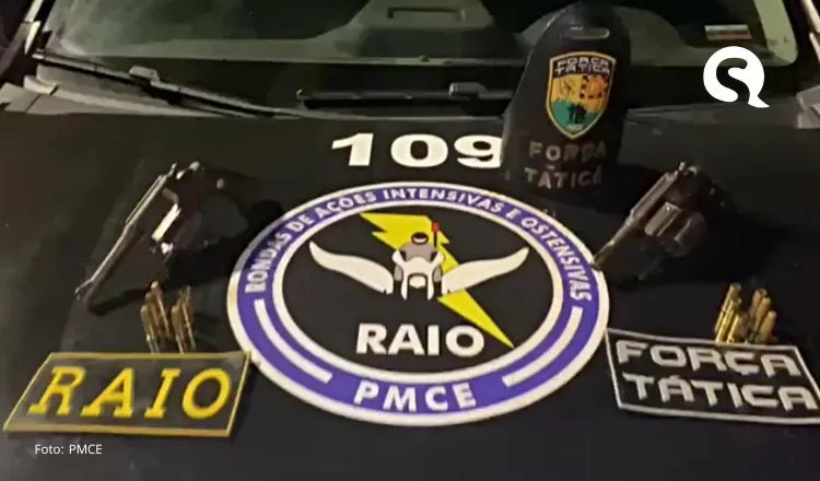 Polícia Militar captura dupla e apreende armas de fogo e munições em Sobral
