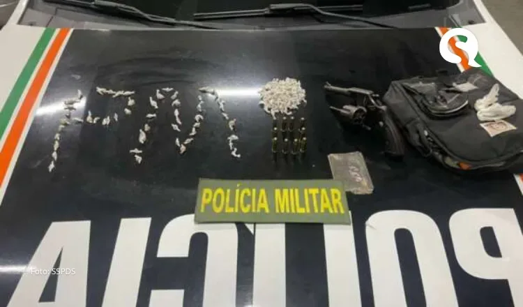 PMCE realiza prisão de suspeito e apreende de arma de fogo e drogas no Caça e Pesca, em Fortaleza