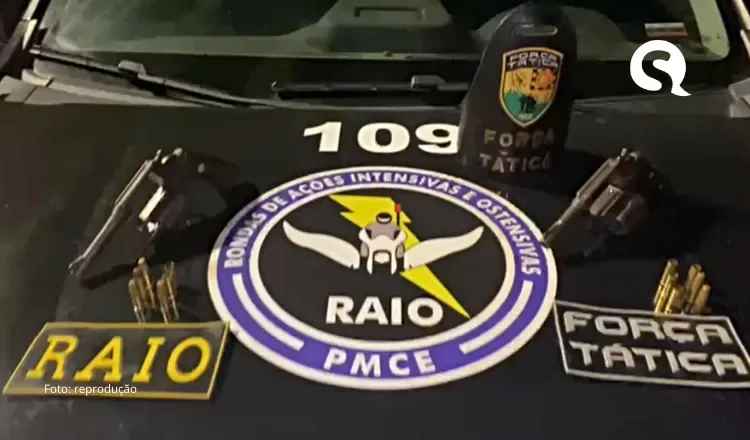 Polícia Militar captura dupla e apreende armas de fogo e munições em Sobral