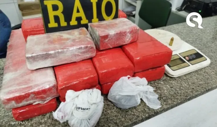 PMCE prende suspeito e apreende 7,8 kg de drogas em Itapajé