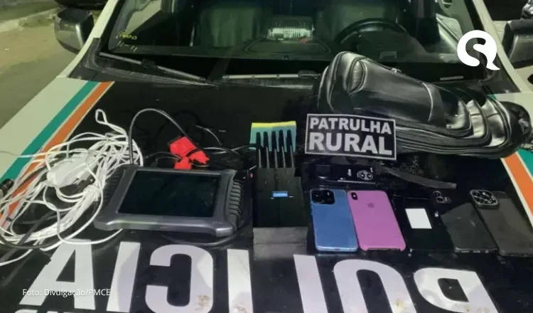 PM prende suspeitos com equipamentos para roubo de veículos no Ceará