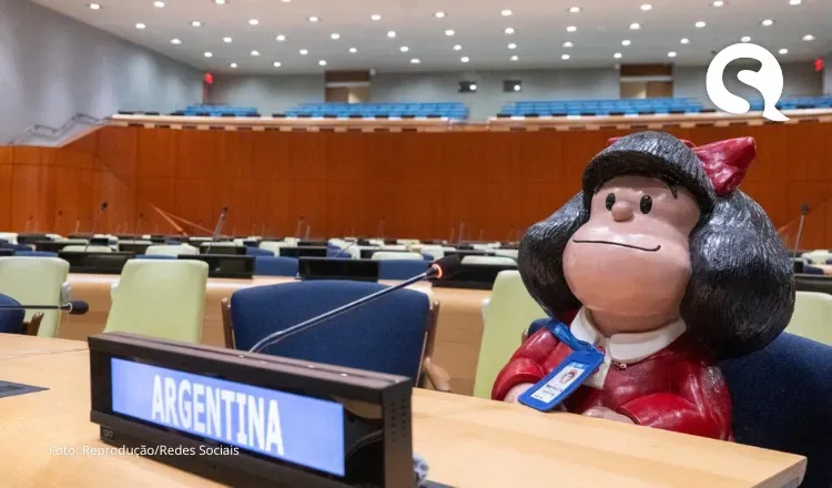 Mafalda ‘visita’ sede da ONU, nos EUA, e realiza sonho de ser tradutora; confira