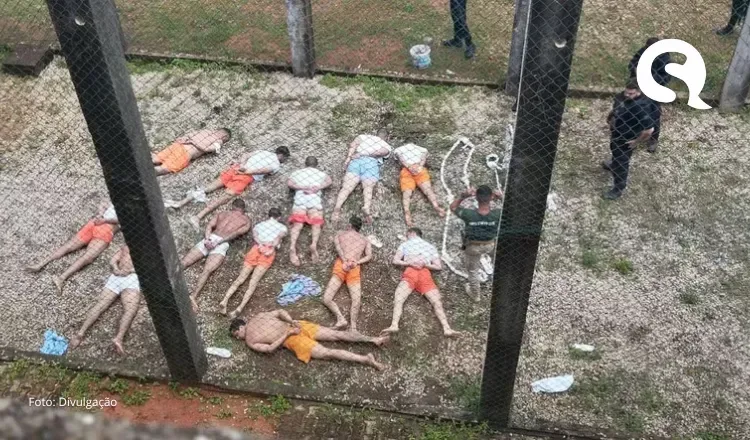 Doze detentos são capturados por policiais penais após tentativa de fuga em presídio no Ceará
