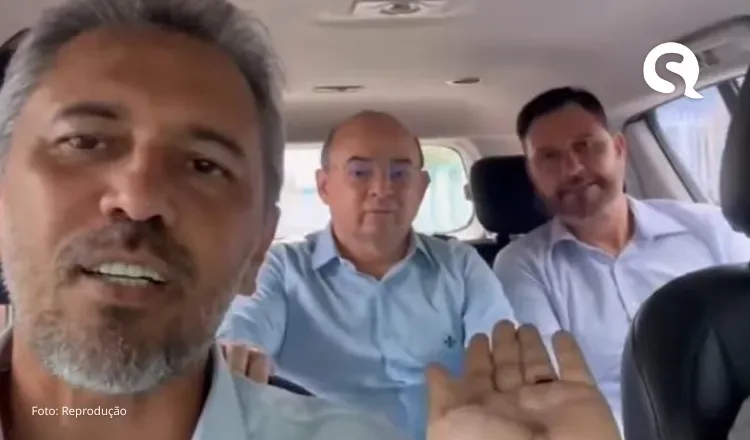 Elmano reúne adversários políticos Romeu Aldigueri e Sérgio Aguiar durante visita a Camocim