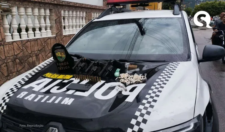 PMCE prende quatro suspeitos e apreende armas, drogas e veículo roubado em Irauçuba