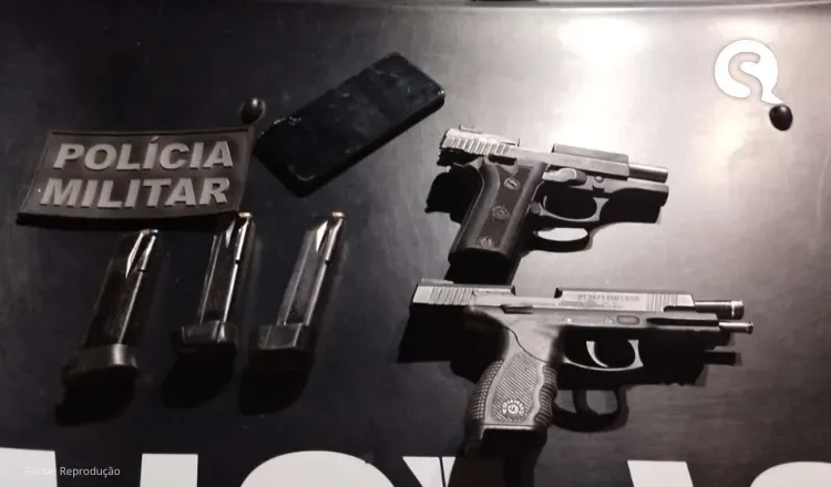 PMCE prende dupla e apreende duas pistolas em Tianguá