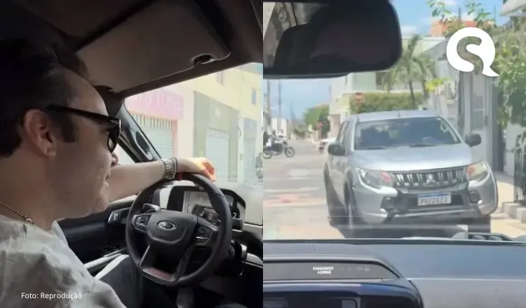 Prefeito de Massapê (CE) repreende secretário da própria gestão por estacionar carro sobre calçada