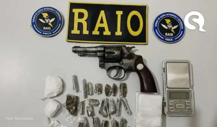Raio apreende revólver e drogas em Santa Quitéria