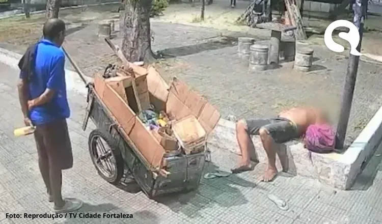 Carrinho de reciclagem de reciclador é furtado na rua, em Fortaleza, enquanto vítima dormia