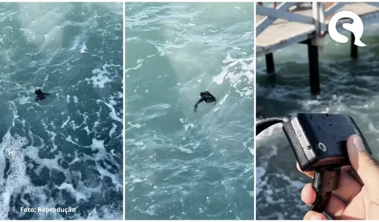 Banhista encontra tornozeleira eletrônica boiando em rio no litoral do Ceará