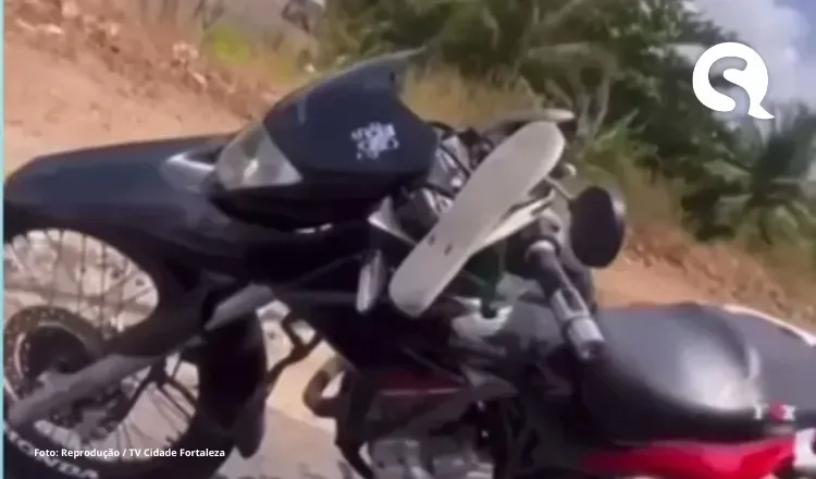Homem é preso com moto roubada após ser flagrado por câmeras da polícia em Fortaleza