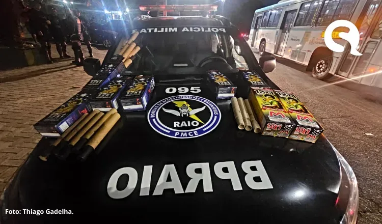 Seis suspeitos de integrar um grupo criminoso são capturados em flagrante durante queima de fogos em Fortaleza
