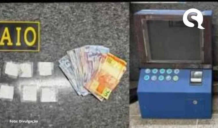 Polícia Militar prende suspeito em posse de drogas e duas máquinas caça-níquel