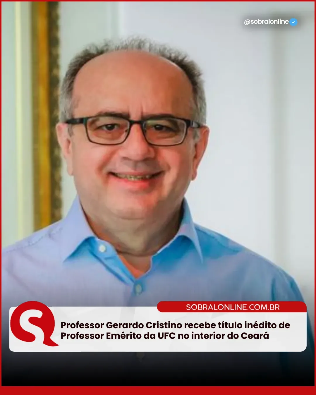 Professor Gerardo Cristino recebe título inédito de Professor Emérito da UFC no interior do Ceará