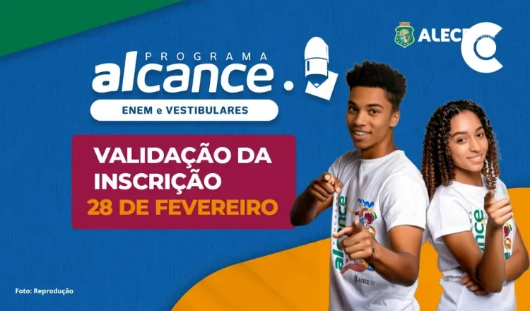 Alece convoca estudantes do Alcance Enem 2026 para validação presencial de inscrição