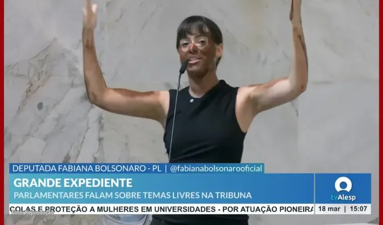 Deputados pedem cassação de Fabiana Bolsonaro por blackface na Alesp