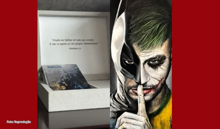 Batman abençoado? Neymar posta imagem de bíblia “diferente” e viraliza na web