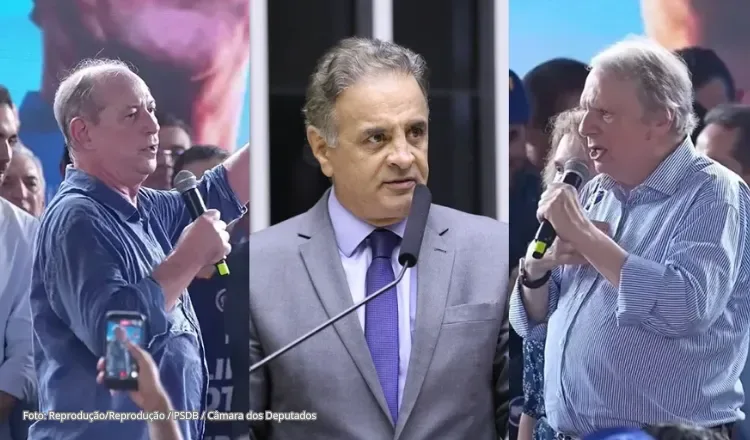 Ciro Gomes e Tasso declaram apoio a candidatura de Aécio Neves para presidente