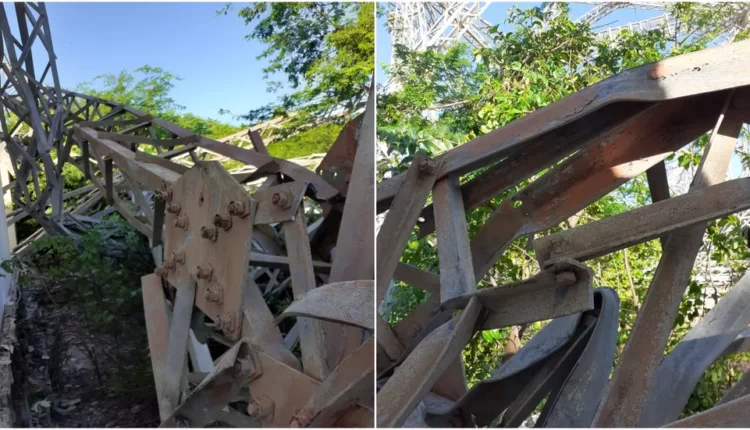 A torre de telefonia estava desativada e caiu sobre as vítimas, enquanto elas retiravam peças do equipamento - Foto: Divulgação